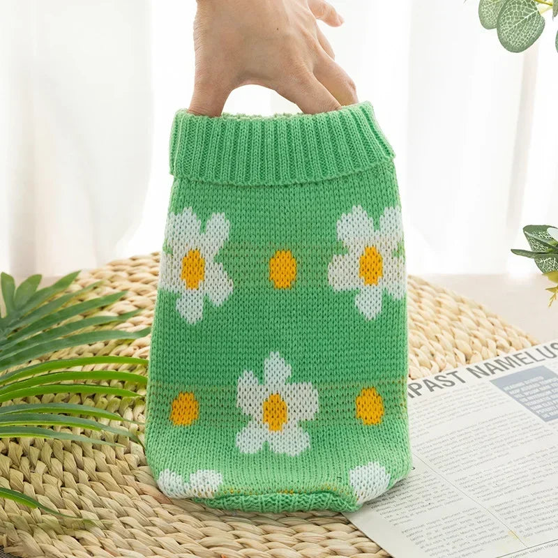 Pet Clothes for Small Medium Dogs Christmas Knitte Dog Sweater Winter Warm Cat Sweater Corgi Teddy Coat Pet New Year Supplies