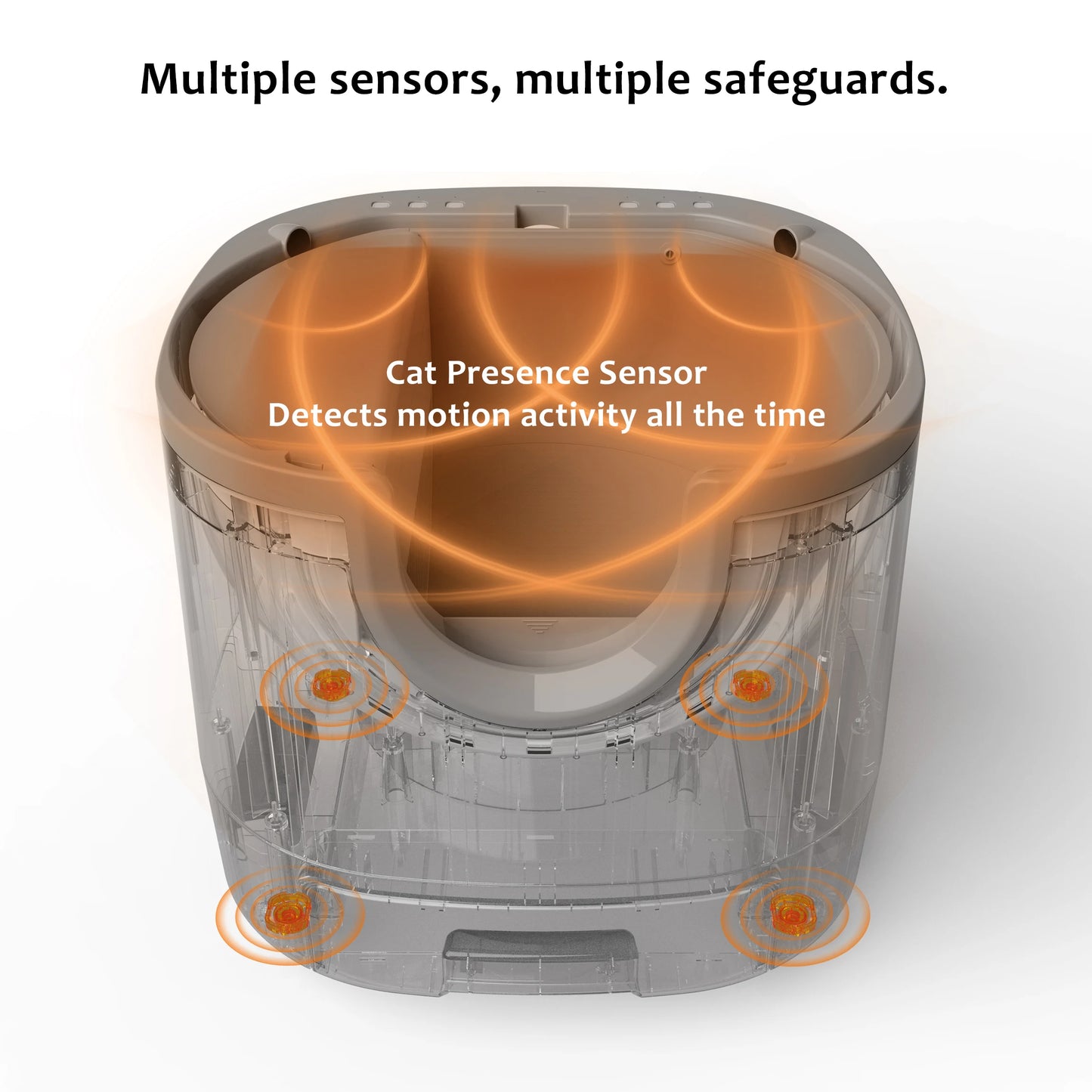 Self-Cleaning Cat Litter Box Open-Top Design with Advanced Safety Sensors Extra Large Capacity for Multi-Cat Homes Hassle-Free