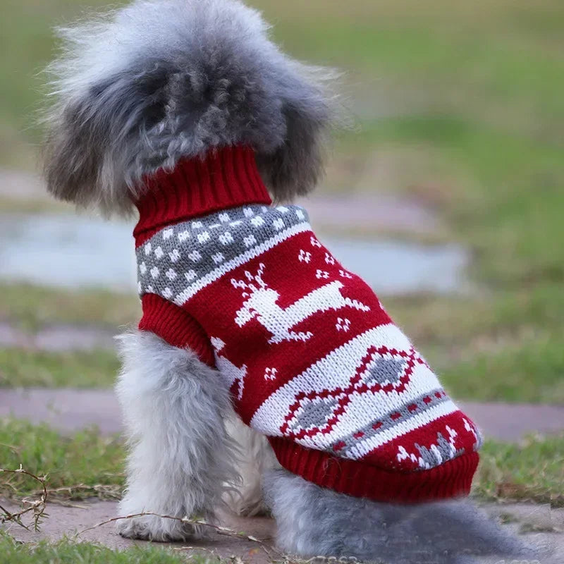 Christmas Knitte Dog Sweater
