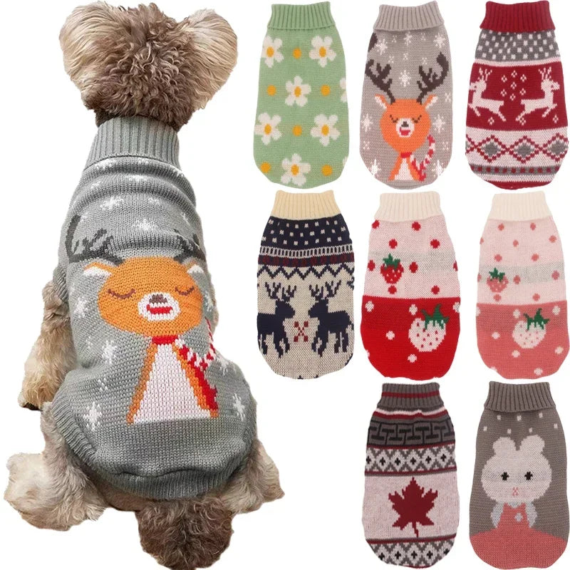 Christmas Knitte Dog Sweater
